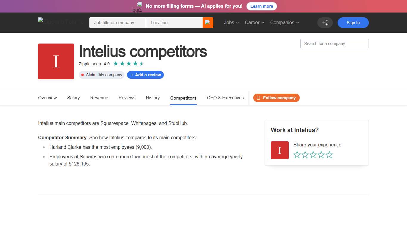 Intelius Competitors and Similar Companies - Zippia